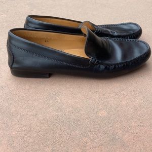 Tods 8.5 Black Leather Driving Mocassins